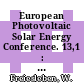 European Photovoltaic Solar Energy Conference. 13,1 : proceedings of the international conference held at Nice, France 23-27 October, 1995 /