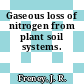 Gaseous loss of nitrogen from plant soil systems.