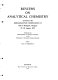 Reviews on analytical chemistry : presented at the Euroanalysis Conference II held in Budapest, Hungary, 25-30 August, 1975 /