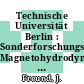 Technische Universität Berlin : Sonderforschungsbereich Magnetohydrodynamik : Bericht über den Zeitraum Mai 1970 bis Juni 1975.