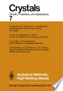 Analytical Methods High-Melting Metals [E-Book] /