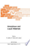 Amorphous and Liquid Materials [E-Book] /
