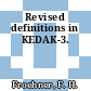 Revised definitions in KEDAK-3.