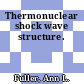 Thermonuclear shock wave structure.