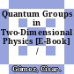 Quantum Groups in Two-Dimensional Physics [E-Book] /
