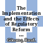 The Implementation and the Effects of Regulatory Reform [E-Book]: Past Experience and Current Issues /