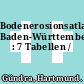 Bodenerosionsatlas Baden-Württemberg : 7 Tabellen /