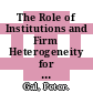 The Role of Institutions and Firm Heterogeneity for Labour Market Adjustment [E-Book]: Cross-Country Firm-Level Evidence /