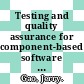 Testing and quality assurance for component-based software / [E-Book]