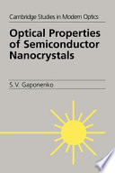 Optical properties of semiconductor nanocrystals /