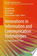 Innovations in Information and Communication Technologies [E-Book] : Proceedings of ICIICT 2022 /