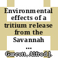 Environmental effects of a tritium release from the Savannah River plant : [E-Book]