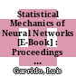 Statistical Mechanics of Neural Networks [E-Book] : Proceedings of the Xlth Sitges Conference Sitges, Barcelona, Spain, 3–7 June 1990 /