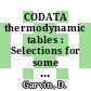 CODATA thermodynamic tables : Selections for some compounds of calcium and related mixtures: a prototype set of tables. Report of the CODATA Task Group.