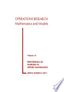 Operations research : Mathematics and models. Short course. Lecture notes : Duluth, MN, 19.08.79-20.08.79 /