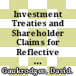 Investment Treaties and Shareholder Claims for Reflective Loss: Insights from Advanced Systems of Corporate Law [E-Book] /