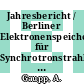 Jahresbericht / Berliner Elektronenspeicherring-Gesellschaft für Synchrotronstrahlung (BESSY) 1997 /