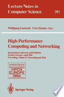 High performance computing and networking. 1. applications : international conference, proceedings and exhibition, proceedings : München, 18.04.94-20.04.94.