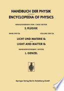 Light and Matter Ib / Licht und Materie Ib [E-Book] /