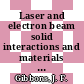 Laser and electron beam solid interactions and materials processing : Materials Research Society annual meeting 1980: proceedings : Boston, MA, 16.11.80-21.11.80.