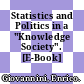 Statistics and Politics in a "Knowledge Society". [E-Book] /