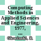 Computing Methods in Applied Sciences and Engineering, 1977, II [E-Book] : Third International Symposium December 5–9,1977 /