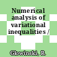 Numerical analysis of variational inequalities /