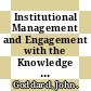 Institutional Management and Engagement with the Knowledge Society [E-Book] /
