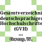 Gesamtverzeichnis deutschsprachiger Hochschulschriften (GVH) 2, 1966-1980. Bau - Bl.