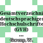 Gesamtverzeichnis deutschsprachiger Hochschulschriften (GVH) 20, 1966-1980. Schr - Sod.