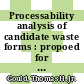 Processability analysis of candidate waste forms : propoed for presentation American Ceramic Society Cincinnati, Ohio May 2 - 5, 1982 : [E-Book]