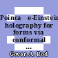 Poincaŕe-Einstein holography for forms via conformal geometry in the bulk [E-Book] /