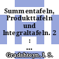 Summentafeln, Produkttafeln und Integraltafeln. 2 : Deutsch und englisch.