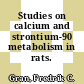 Studies on calcium and strontium-90 metabolism in rats.