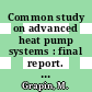 Common study on advanced heat pump systems : final report. volume 0003 : Market study.