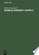 World energy supply : resources, technologies, perspectives [E-Book] /