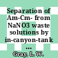 Separation of Am-Cm- from NaNO3 waste solutions by in-canyon-tank precipitation as oxalates : [E-Book]