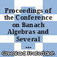 Proceedings of the Conference on Banach Algebras and Several Complex Variables [E-Book] /