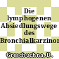 Die lymphogenen Absiedlungswege des Bronchialkarzinoms.