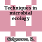 Techniques in microbial ecology
