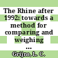 The Rhine after 1992: towards a method for comparing and weighing two conflicting interests.