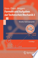 Formeln und Aufgaben zur Technischen Mechanik 3 [E-Book] : Kinetik, Hydrodynamik /