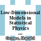 Low-Dimensional Models in Statistical Physics and Quantum Field Theory [E-Book] : Proceedings of the 34. Internationale Universitätswochen für Kern- und Teilchenphysik Schladming, Austria, March 4–11, 1995 /