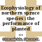 Ecophysiology of northern spruce species : the performance of planted seedlings [E-Book] /