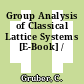 Group Analysis of Classical Lattice Systems [E-Book] /