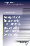 Transport and Turbulence in Quasi-Uniform and Versatile Bose-Einstein Condensates [E-Book] /