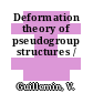 Deformation theory of pseudogroup structures /