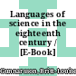 Languages of science in the eighteenth century / [E-Book]