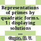 Representations of primes by quadratic forms. 1 : displaying solutions of the diophantine equation kp : A 2+db 2. pt 1. d : 5, 6, 10 and 13.