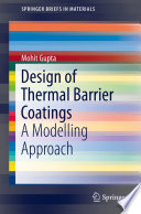 Design of Thermal Barrier Coatings [E-Book] : A Modelling Approach /